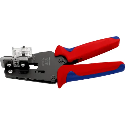 KNIPEX Präzisions-Abisolierzange 12 12 12 | wire stripper | 4–10 mm² | für Solarkabel | PTFE Silikon | 195 mm