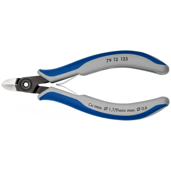KNIPEX Seitenschneider 79 12 125 | Präzisions-Elektronikzange | 125 mm | runder Kopf | kleine Facette