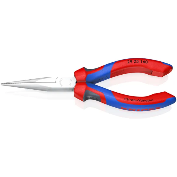 KNIPEX Telefonzange 29 25 160 | 160 mm | verchromt | schlanke Spitzen | Kunststoffgriff | Kreuzverzahnung