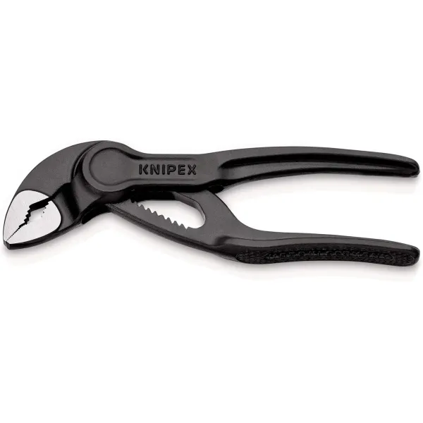 KNIPEX Wasserpumpenzange Cobra XS 87 00 100 | 100 mm | Mini-Zange | 28 mm Greifkapazität | selbstklemmend