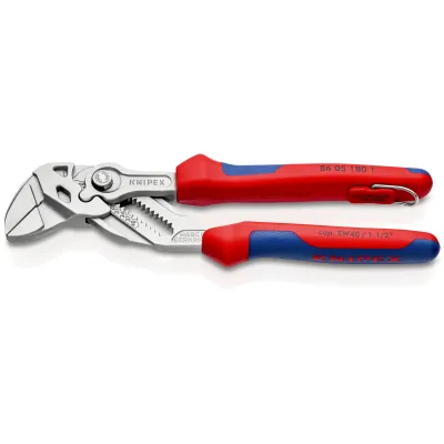 KNIPEX Zangenschlüssel 86 05 180 T | 180 mm | max. Schlüsselweite 40 mm | verchromt | 2-Komponenten-Griff