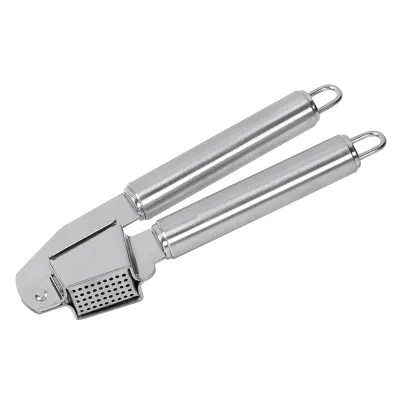 my basics Knoblauchpresse 188525 | Edelstahl 18/8 | Küchenhelfer | 18 cm | ergonomisch | silber