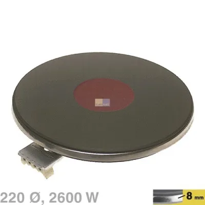 Kochplatte 220mmØ 2600W 230V EGO 18.22463.018 1222463018