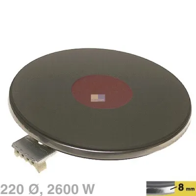 Kochplatte 220mmØ 2600W 400V EGO 18.22463.019
