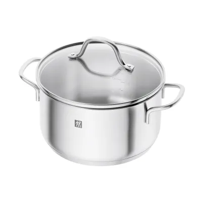ZWILLING Kochtopfset TrueFlow 5-teilig | Edelstahl 18/10 | Induktion | Ausgießfunktion | Spülmaschinenfest | Silber