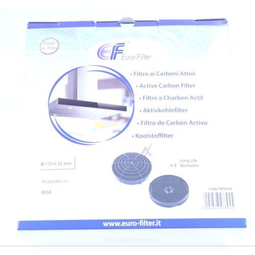 Bild: Kohlefilter Longlife für Dunstabzugshaube Eurofilter CFC0162221 2er-Set, waschba