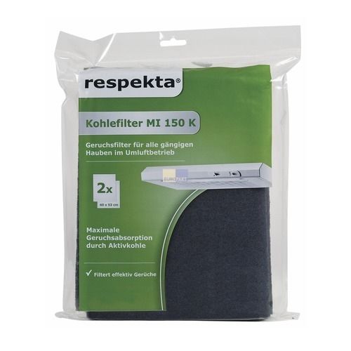 Bild: Kohlefiltermatte repekta MI150K 530x400mm universal für Dunstabzugshaube 2Stk