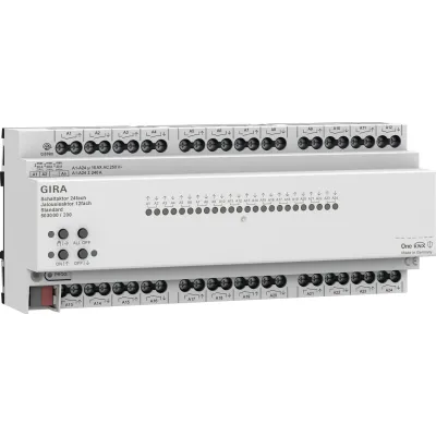 Gira Schalt- und Jalousieaktor 503000 | KNX REG | 24-fach Schaltaktor | 12-fach Jalousieaktor | 16A | KNX Secure