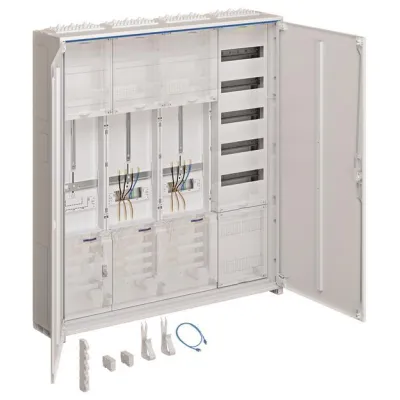 Hager Komplettschrank ZB341X29 | Zählerschrank 2 Zählerplätze | 4-feldrig | APZ | 1100x1050x205mm | IP44 | weiß