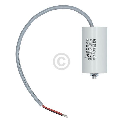 Bild: Kondensator 20µF 400V HYDRA MSB MKP 20/400/E2 UI mit Anschlusskabel und