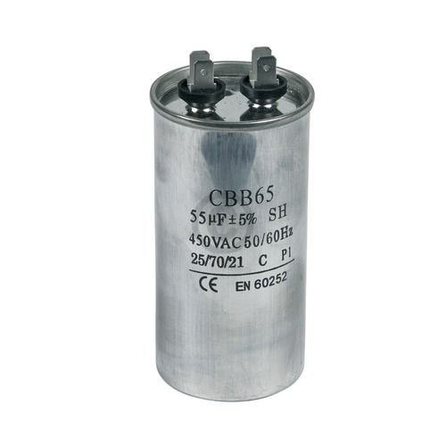 Bild: Kondensator 55,00µF 450V Universal mit Steckfahnen CBB65