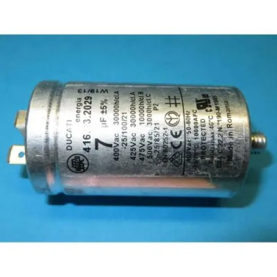 Kondensator Gorenje 441459 7µF mit Steckfahnen für Trockner