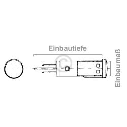 Kontrolllampe rot rund universal für Haushaltsgerät Europart