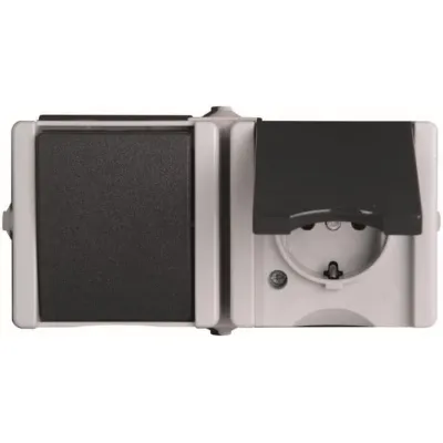 Kopp 139456006 Wechs AP anth Kombination Steckd/Schalt PRO AQA