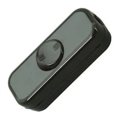 Kopp Schnurzwischenschalter 193605002 | 2-polig | Wippe | Kunststoff | 10A 250V | schwarz