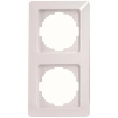 Kopp Abdeckrahmen 2-fach HK02 305713005 | Doppelrahmen für Schalter & Steckdosen | Kunststoff | arktisweiß | IP20