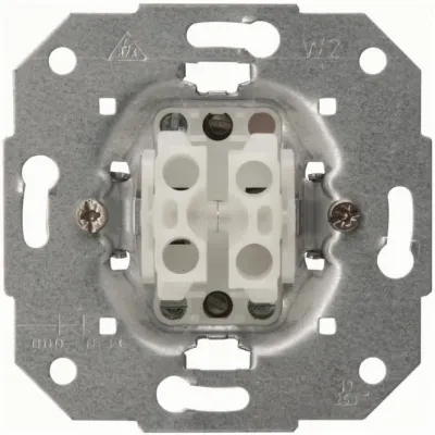 Kopp Wechselschalter Sockel Unterputz 503300007 | 2-fach IP20 | Edelstahl matt | ohne Abdeckung | Aluminium