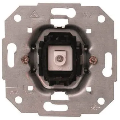 Kopp Kontrollschalter Unterputz 504600007 | Wechselschalter beleuchtet | Sockel ohne Abdeckung | IP20 | Aluminium