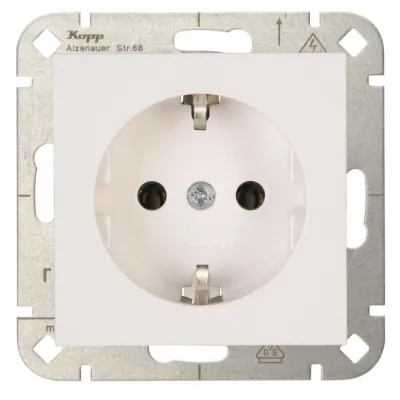 KOPP 949329007 Steckdose 1f rws glz UP horiz IP20 ZP