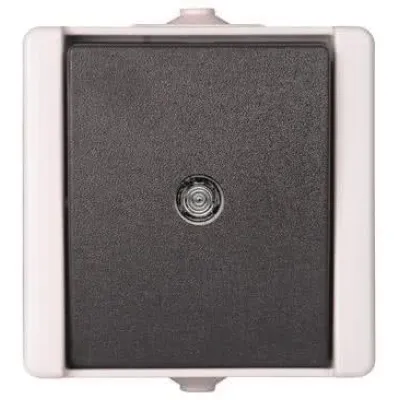 Kopp Taster 540396001 Pro AQA Aufputz-Feuchtraum | beleuchtet | IP44 | 250V 10A | Schliesser | grau
