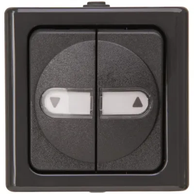 Kopp Jalousieschalter 561515005 | Aufputz | Feuchtraum IP44 | für Jalousien & Rollläden | anthrazit | Kunststoff