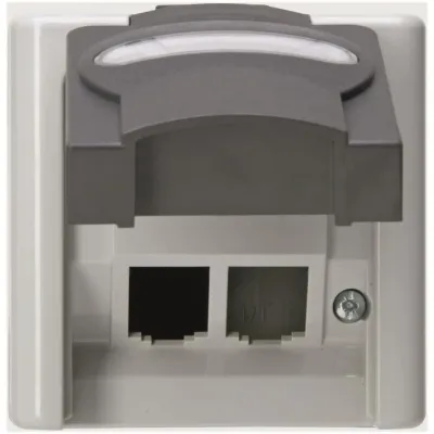 KOPP Elektronik-Leergehäuse 109956000 | Aufputz-Feuchtraum für 2 CAT-Module | IP44 | 78x78x60mm | Kunststoff | grau