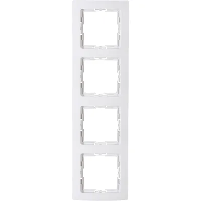 Kopp Abdeckrahmen 4-fach 308702000 | HK05 Schalterprogramm | arktisweiß | Kunststoff | glänzend | IP20