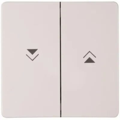 Kopp Flächendoppelwippe 334488000 | Jalousieschalter-Wippe Pfeile | zweiteilig, Thermoplast, arktisweiß