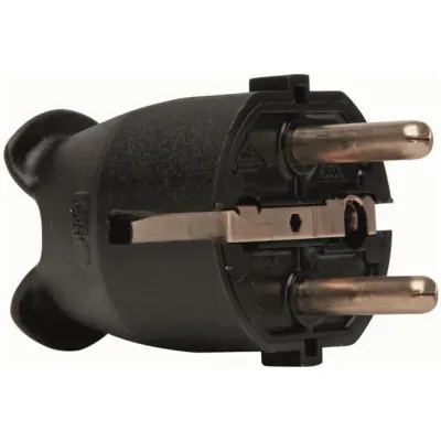 Kopp Schutzkontaktstecker 175705003 | Schuko-Stecker IP20 | 16A 250V | 3x1,5mm² | Kunststoff | Schwarz