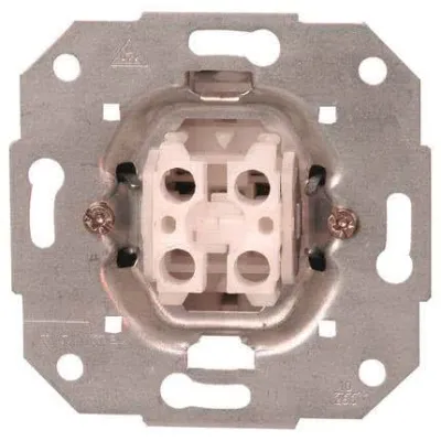 Kopp Serienschalter-Sockel 503500003 Unterputz | 2-fach Wippe | IP20 | 10AX 250V | Edelstahl matt | Aluminium