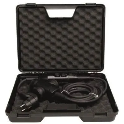 Kopp PRCD-S Fehlerstromschutzschalter 141916019 | 230V 16A 30mA | IP44 | 3-fach Vollgummi-Kupplung | 3m Kabel | schwarz