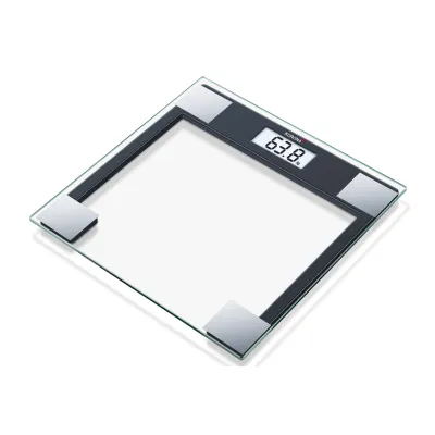 KORONA Personenwaage 76754 Gabriela | digital | Glas | 150 kg Tragkraft | 100 g Teilung | 30x30x2 cm | schwarz