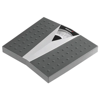 Korona Mechanische Personenwaage Henry 76620 | analoge Körperwaage bis 130 kg | rutschfest | schwarz/silberfarben