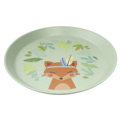Koziol Kindergeschirr Set 2028668 | Fuchs Harry | 3-teilig | BPA- & Melaminfrei | spülmaschinengeeignet | grün
