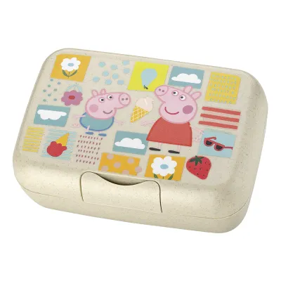 Koziol Lunchbox Candy L Peppa Pig 8050713 | Brotdose Kinder | Bio-Kunststoff | robust | mikrowellengeeignet | sand