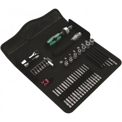 Kraftform Kompakt H 1 Holz, 41-teilig (schwarz/grün, inkl. Zyklop Mini Bit-Ratsc