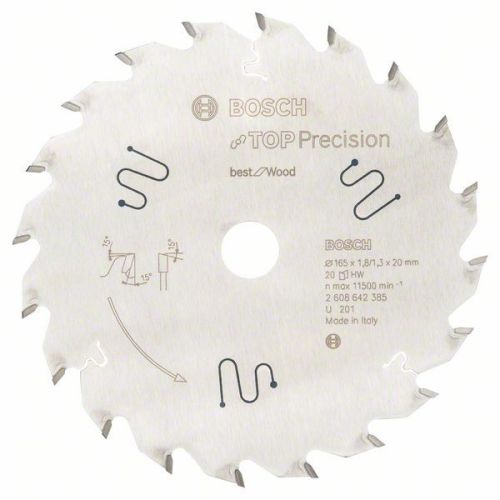 Bild: Kreissägeblatt Best for Wood, Ø 165mm, 20Z (Bohrung 20mm, für Handkreissägen)