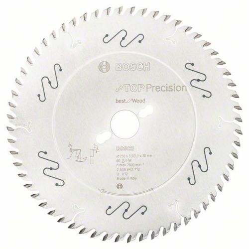 Bild: Kreissägeblatt Best for Wood, Ø 250mm, 60Z (Bohrung 30mm, für Tischkreissägen)