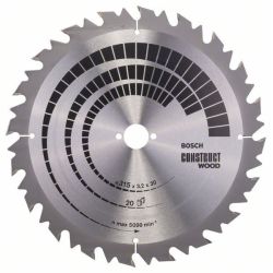 Kreissägeblatt Construct Wood, Ø 315mm, 20Z (Bohrung 30mm, für Tischkreissägen)