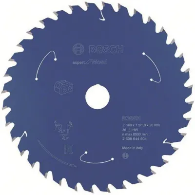 Kreissägeblatt Expert for Wood, Ø 160mm, 36Z (Bohrung 20mm, für Akku-Handkreissä