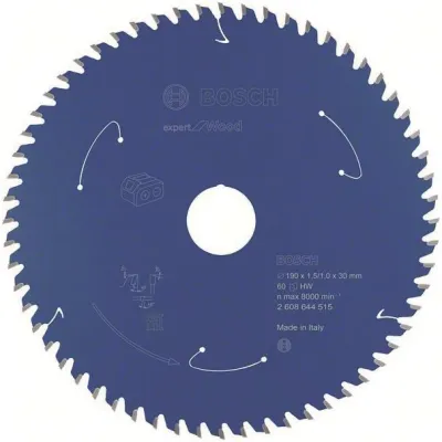 Kreissägeblatt Expert for Wood, Ø 190mm, 60Z (Bohrung 30mm, für Akku-Handkreissä