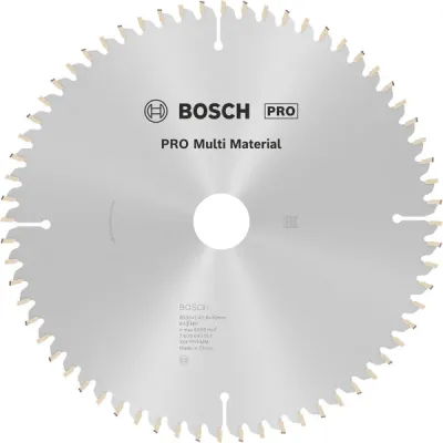 Bosch Kreissägeblatt 2608640513 | Multi Material | 230x30 mm | 64 Zähne | für Holz, Metall, Kunststoff