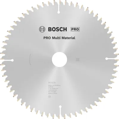Bosch Kreissägeblatt 2608640514 Multi Material | 235x30 mm | 64 Zähne | Holz, Metall, Kunststoff | Präzisionsschnitt