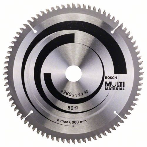 Bild: Kreissägeblatt Multi Material, Ø 260mm, 80Z (Bohrung 30mm, für Kapp- & Gehrungss