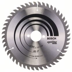 Kreissägeblatt Optiline Wood, Ø 190mm, 48Z (Bohrung 30mm, für Handkreissägen)