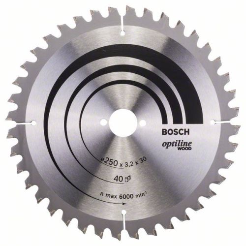 Bild: Kreissägeblatt Optiline Wood, Ø 250mm, 40Z (Bohrung 30mm, für Kapp- & Gehrungssä