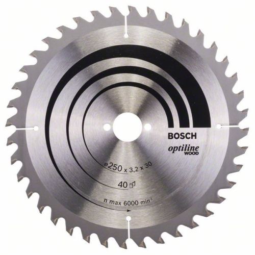 Bild: Kreissägeblatt Optiline Wood, Ø 250mm, 40Z (Bohrung 30mm, für Tischkreissägen)