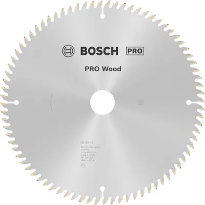 Bosch Kreissägeblatt 2608640645 | Optiline Wood | 250 x 30 mm | 80 Zähne | 3,2 mm Schnittbreite | für Holz