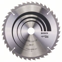 Kreissägeblatt Optiline Wood, Ø 254mm, 40Z (Bohrung 30mm, für Kapp- & Gehrungssä