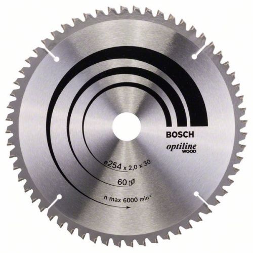 Bild: Kreissägeblatt Optiline Wood, Ø 254mm, 60Z (Bohrung 30mm, für Kapp- & Gehrungssä